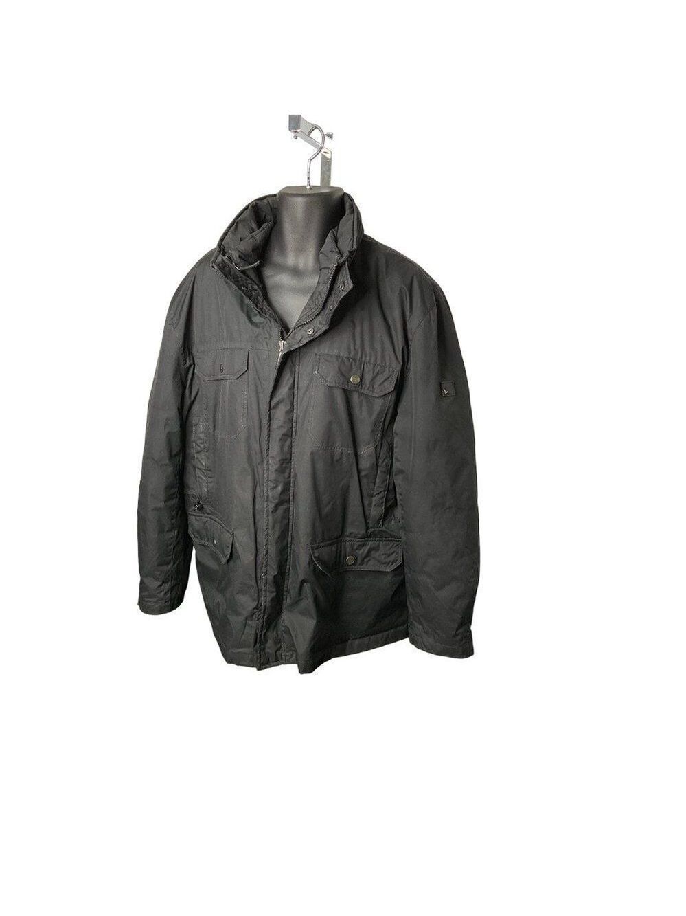 xl Hawke & Co Mens Coat Jacket Hidden Hood Black